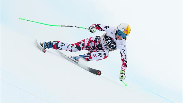 Huetter s'offre une première, Gut se rapproche de Vonn pour le petit globe du Super-G