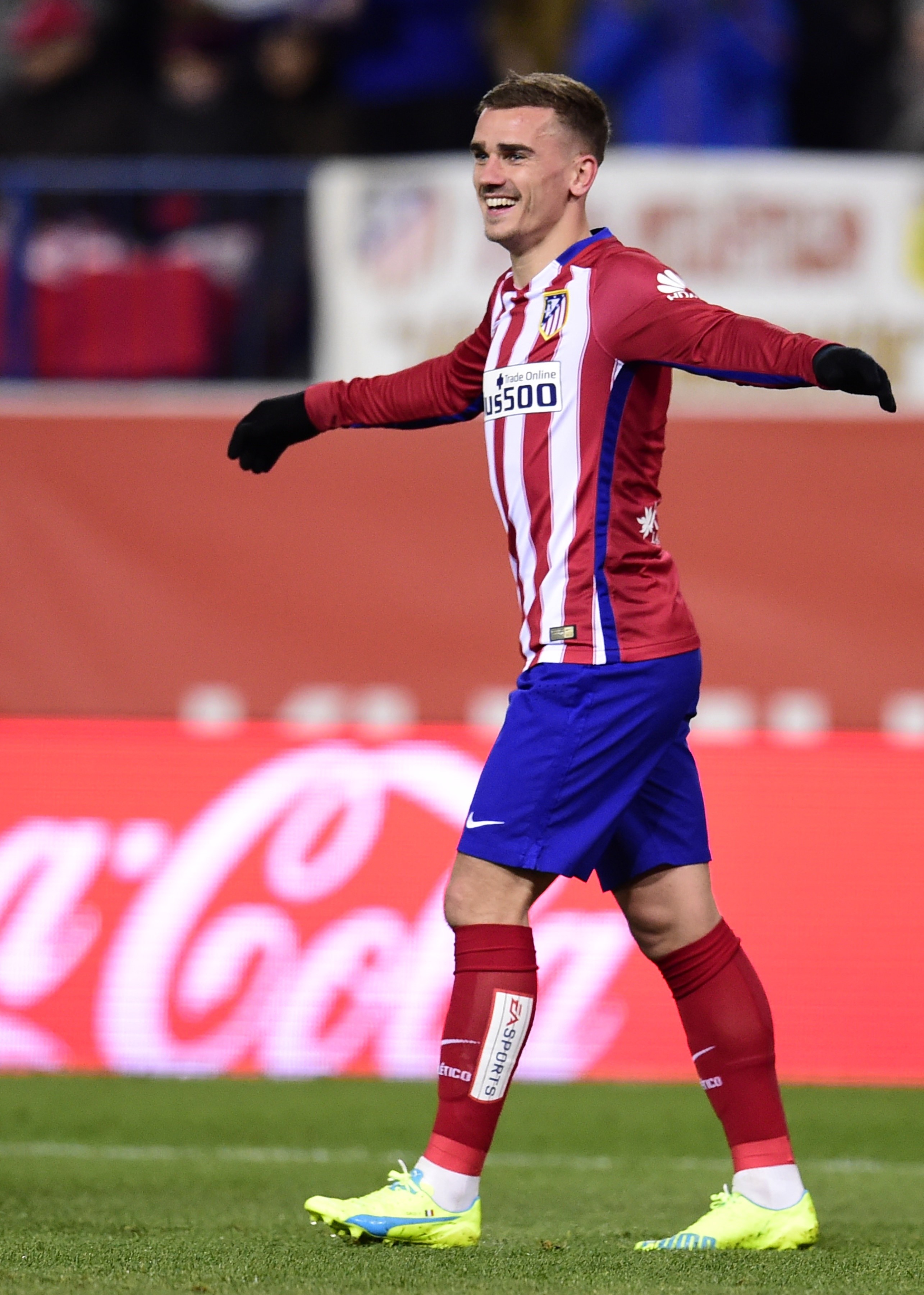 Antoine Griezmann buteur lors d'Atlético Madrid - La Corogne en Liga le 12 mars 2016