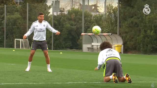 Marcelo et Casemiro régalent à l’entraînement