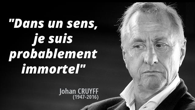 Géant sur le terrain, génie devant les micros : 20 "cruyffismes" qui ont fait sa légende