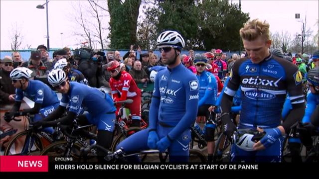 L'hommage du peloton à Myngheer et Demoitié L'hommage du peloton à Myngheer et Demoitié
