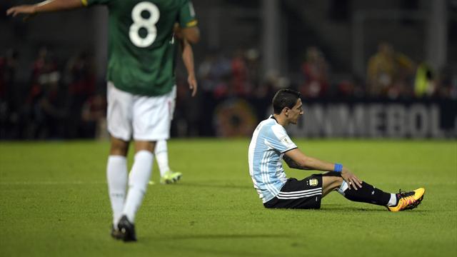 Di Maria sort sur blessure avec l'Argentine, apparemment sans gravité