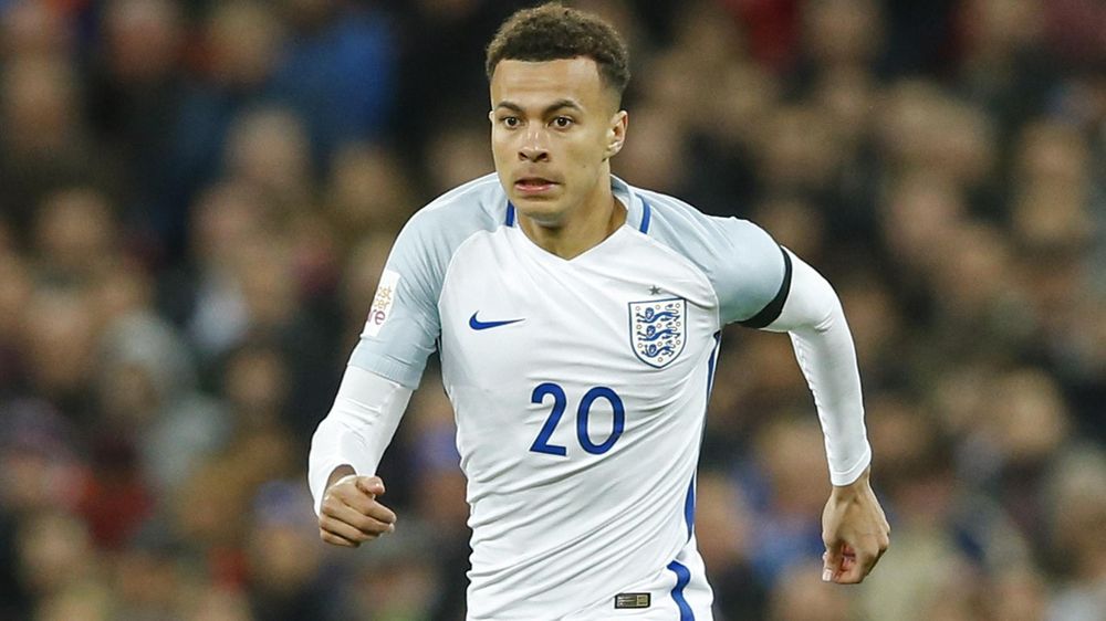 Dele Alli in action for England against Netherlands at Wembley