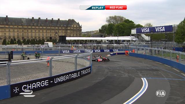 Nick Heidfeld crashes, try to drive over own nose cone Nick Heidfeld crashes, try to drive over own nose cone