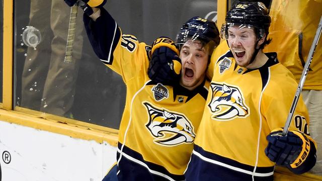 Predators force decider after OT win over Sharks