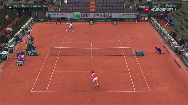 Un rallye de 30 coups : voici le premier point de Djokovic – Bautista Agut