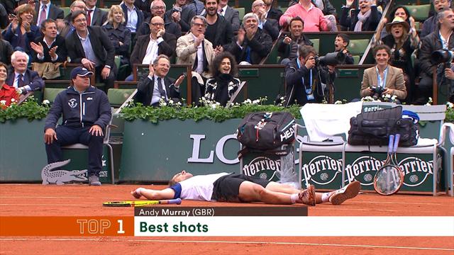 Le top 5 de mercredi : La défense de fer de Murray, la patte de Gasquet et Wawrinka