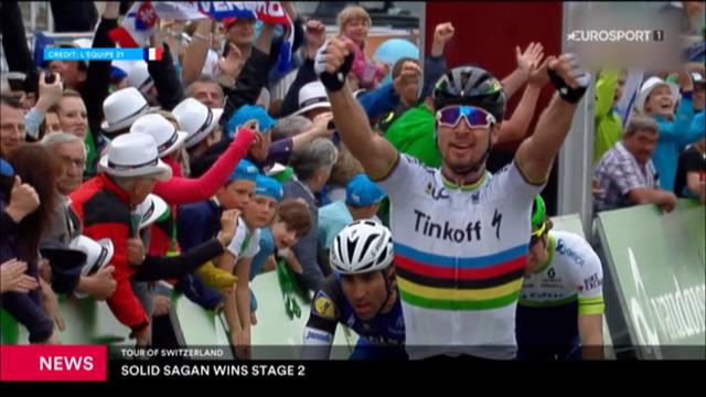 Peter Sagan victorious on stage two of Tour de Suisse Peter Sagan victorious on stage two of Tour de Suisse
