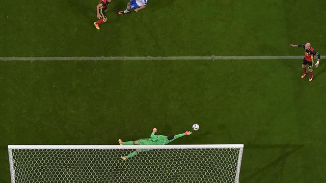 VIDEO – La parade de Courtois avait sauvé (une première fois) la Belgique du KO