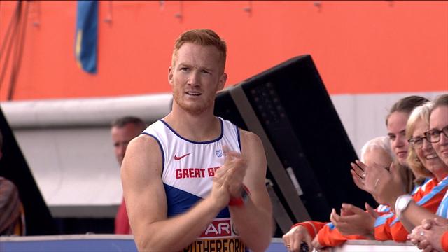 Greg Rutherford cheers on his main rival on final jump Greg Rutherford cheers on his main rival on final jump