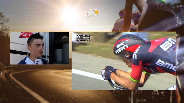 Alaphilippe : "Une grosse rafale de vent m'a emmené tout droit dans les rochers" Alaphilippe : "Une grosse rafale de vent m'a emmené tout droit dans les rochers"