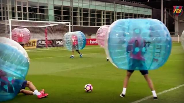 Les joueurs du Barça ont testé le bubble bump et ils ont aimé ça !
