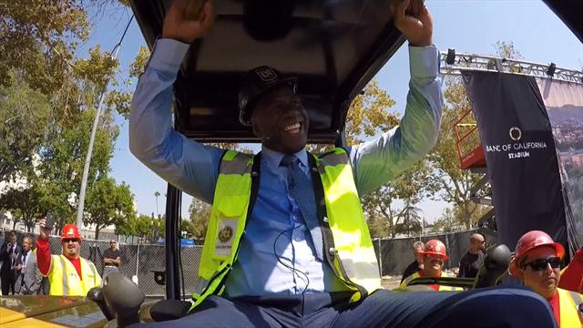 Magic Johnson and Will Ferrell headline as LAFC start building new stadium Magic Johnson and Will Ferrell headline as LAFC start building new stadium