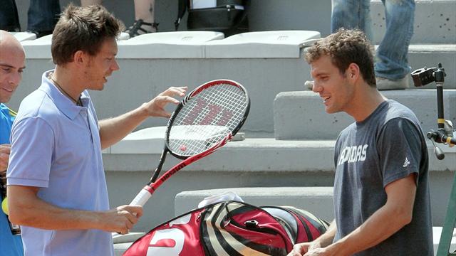 Mahut et Mathieu face à face : pas facile de jouer entre amis