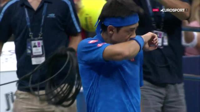 Tennis : Nishikori a souffert mais il n'a rien lâché : les temps forts de sa victoire en vidéo