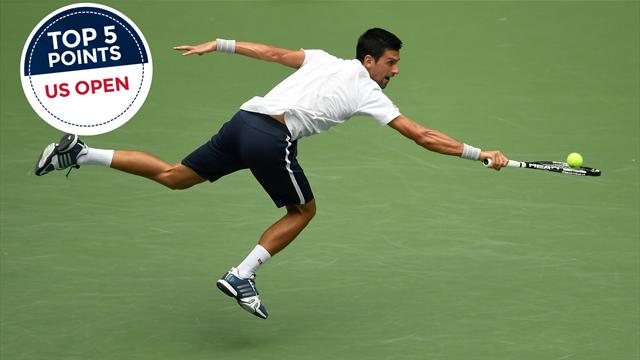 Tout en subtilité, Djokovic a rendu fou Monfils au filet : Le top 5 des points de vendredi