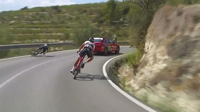José Joaquín Rojas abandona la Vuelta tras sufrir una dura caída