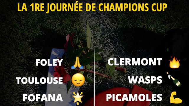 La 1re journée de Champions Cup en émojis