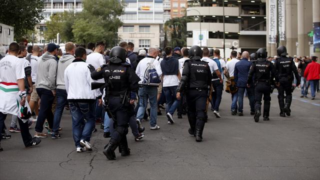Siete heridos, agresiones de los ultras a la Policía y otros incidentes antes del Real Madrid-Legia