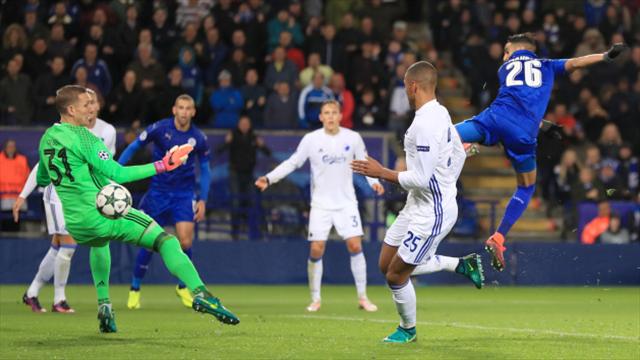 Leicester on course for knockout stages thanks to Riyad Mahrez strike