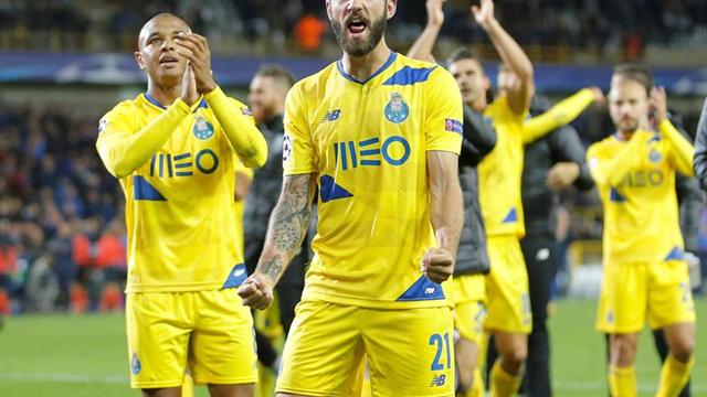 1-2. El Oporto remonta en el descuento ante el Brujas