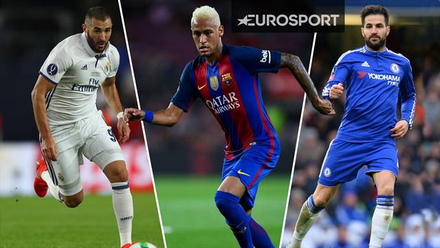 Benzema, Neymar y Fábregas, los nombres del día