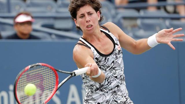 Carla Suárez se despide del Masters tras abandonar ante Gavrilova (4-6, 0-3 (A))