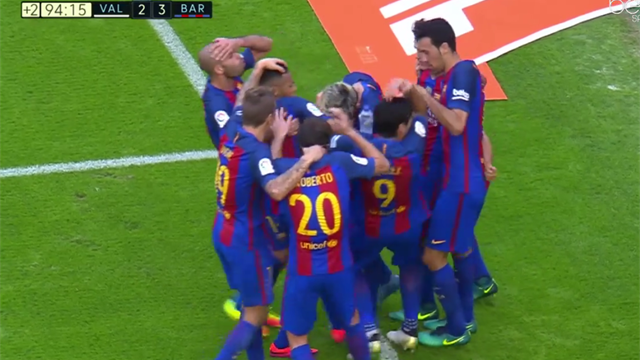 Messi a marqué le but de la victoire puis une bouteille jetée des tribunes a fait strike…