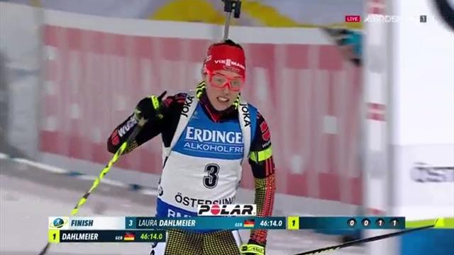 Zieleinlauf: So kämpfte Dahlmeier für den Sieg Zieleinlauf: So kämpfte Dahlmeier für den Sieg