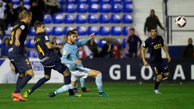 0-1. El Celta gana con un gol de Sergi Gómez a un combativo UCAM