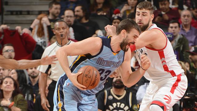 Raptors-Grizzlies: Marc Gasol no es suficiente ante un Toronto enrachado (120-105)