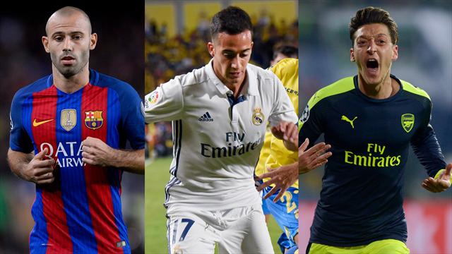 Mascherano, Lucas Vázquez y Ozil, los nombres del día