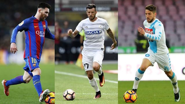 Avec Messi et Mertens, Théréau est bien entouré dans l’équipe du week-end