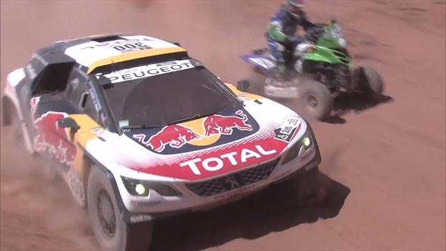 Cars: Peterhansel takes stage three, Loeb leads overall Cars: Peterhansel takes stage three, Loeb leads overall