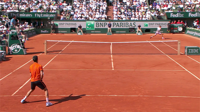 L'incredibile rovescio vincente di Wawrinka nella finale del Roland Garros 2015 contro Djokovic L'incredibile rovescio vincente di Wawrinka nella finale del Roland Garros 2015 contro Djokovic
