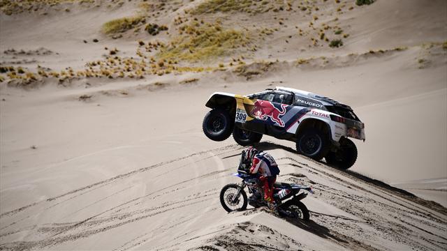 Etape raccourcie en Bolivie, Sunderland nouveau leader en moto