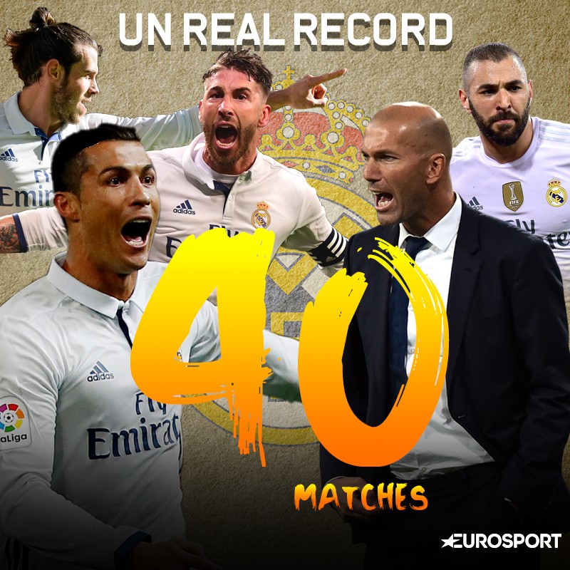 Visuel record d'invinciilité du Real