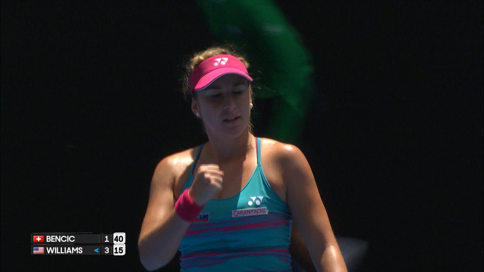 VIDEO - Stunning winner from Belinda Bencic to break Serena Williams - Eurosport.com