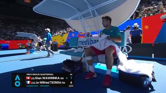 « Est-ce que je t’ai regardé ? C’est toi qui me regardes » : le ton est monté entre Wawrinka et Tsonga
