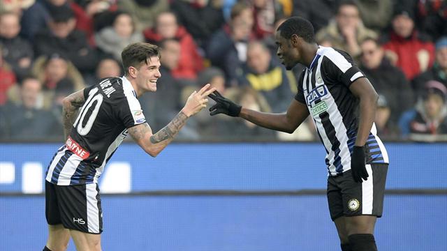 Il Palermo dura solo un tempo, poi viene travolto: 4-1 Udinese, Zapata sempre in gol