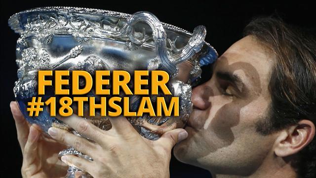 Roger Federer’s 18 Slams… in 45 seconds Roger Federer’s 18 Slams… in 45 seconds