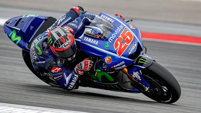 Vinales inizia come aveva finito: 1° nelle FP1. Marquez, Lorenzo e Rossi fuori dalla top ten