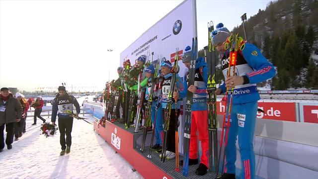 Martin Fourcade walks off podium as Russia snub handshake Martin Fourcade walks off podium as Russia snub handshake