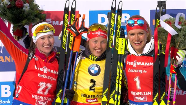 Dahlmeier wins pursuit, Domracheva roars from 27th to silver Dahlmeier wins pursuit, Domracheva roars from 27th to silver