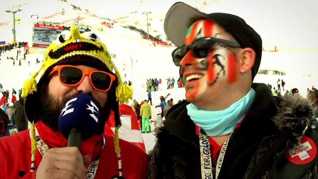 Pinturault, fromage suisse, perruque et fous rires : le meilleur des fans à St Moritz Pinturault, fromage suisse, perruque et fous rires : le meilleur des fans à St Moritz