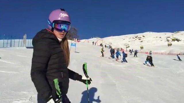 Juste avant le géant, Maze a reconnu la piste en Live Facebook