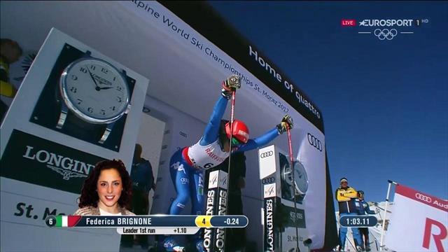 La seconda manche di Federica Brignone nel gigante La seconda manche di Federica Brignone nel gigante