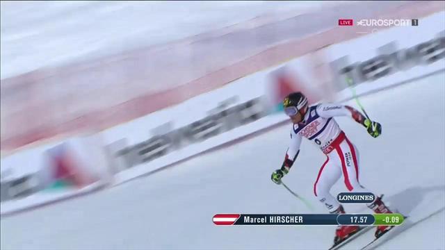 Marcel Hirscher davanti a tutti nella prima manche del gigante Marcel Hirscher davanti a tutti nella prima manche del gigante