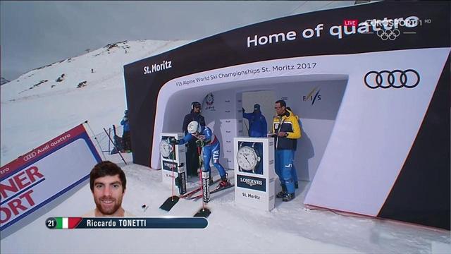 Riccardo Tonetti è il migliore degli italiani dopo la prima manche del gigante Riccardo Tonetti è il migliore degli italiani dopo la prima manche del gigante
