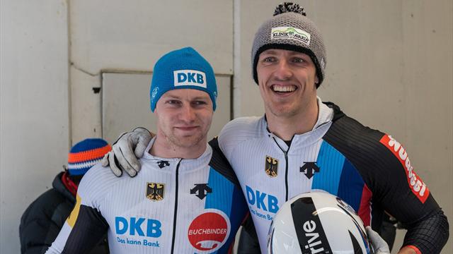 Germany dominate medals in team, two-man races